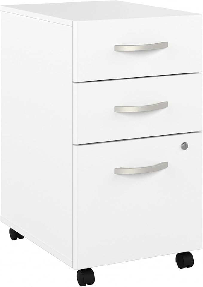 Studio C 3 Drawer Mobile File Cabinet in Black Walnut