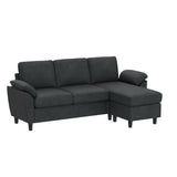 79" Convertible Sectional Sofa, Small L Shaped 3-Seat Couch with Reversible Chaise