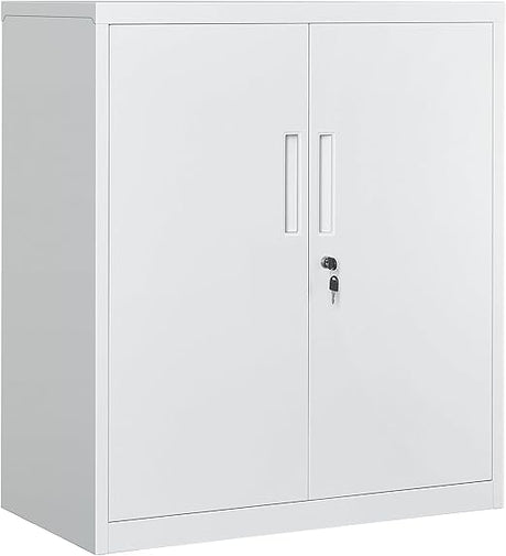 Garage Cabinet, Metal Storage Cabinet with Doors and Shelves, for Home Office