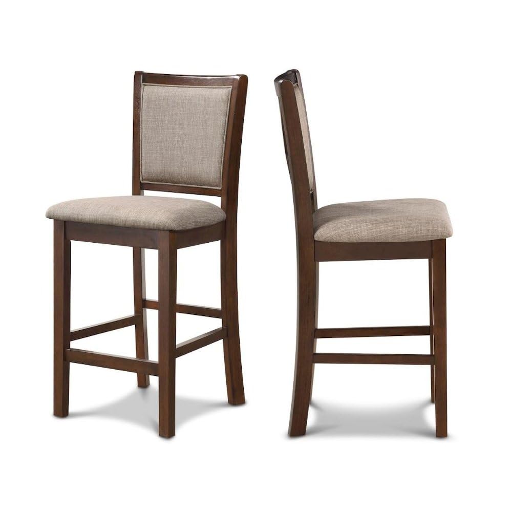 5-Piece Round Counter Height Dining Set with Storage