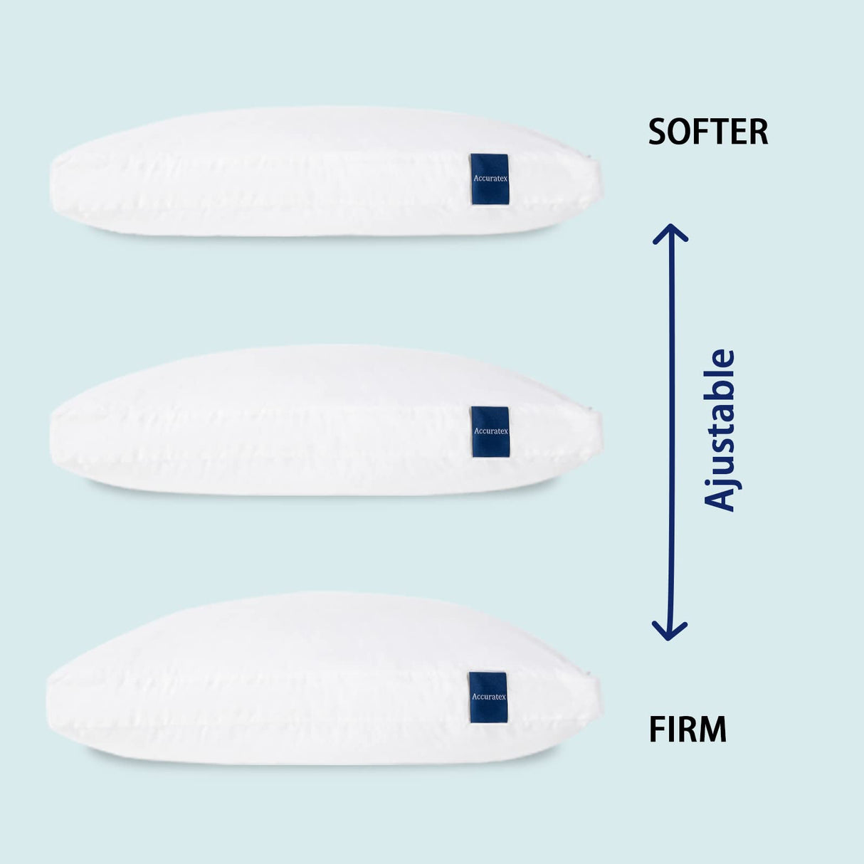 Pillows King Size Set of 2, Hybrid Shredded Memory Foam Pillow[Adjustable Loft]