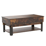 Modern Lift Top Coffee Table with Storage for Living Room Wodden Lift Tabletop