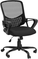 Office Ergonomic Mesh Desk Swivel Computer Mid Back Task Chair with Armrests/Height