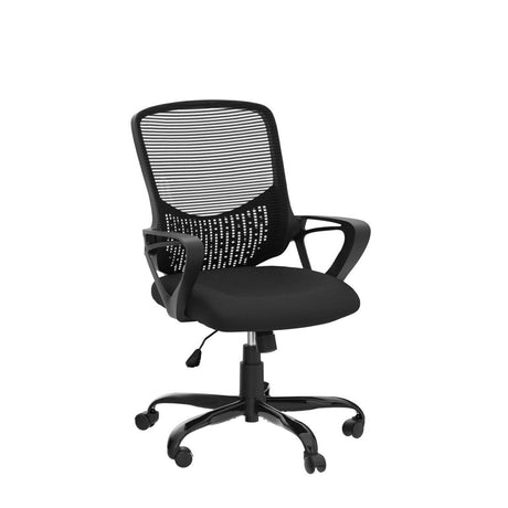 Office Ergonomic Mesh Desk Swivel Computer Mid Back Task Chair with Armrests/Height