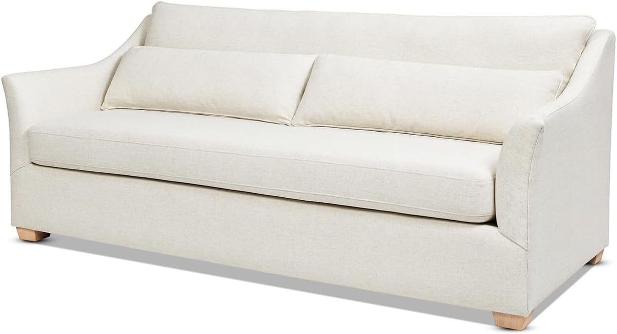 Ada 83" Flared Arm Contemporary Sofa with Lumbar Pillows