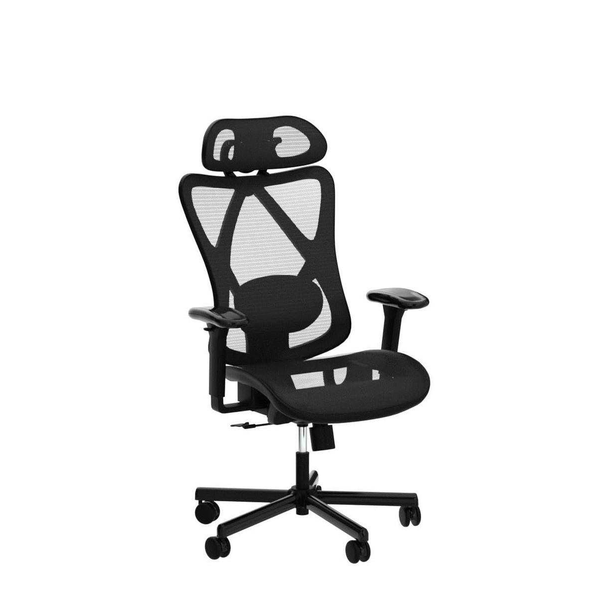 Mesh Office Chair,Ergonomic Office Chairs with Wheels,Adjustable Lumbar Support,Armrest,Headrest-Tilt High Back Desk Chair with Mute Wheel for Office, Home, Gaming