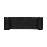 Jennifer Taylor Home Kathy Roll Arm Entryway Accent Bench, Vintage Black Brown Faux Leather
