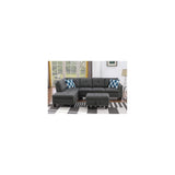 Sophisticated Simplicity Sectional Sofa with Ottoman, Living Room Set