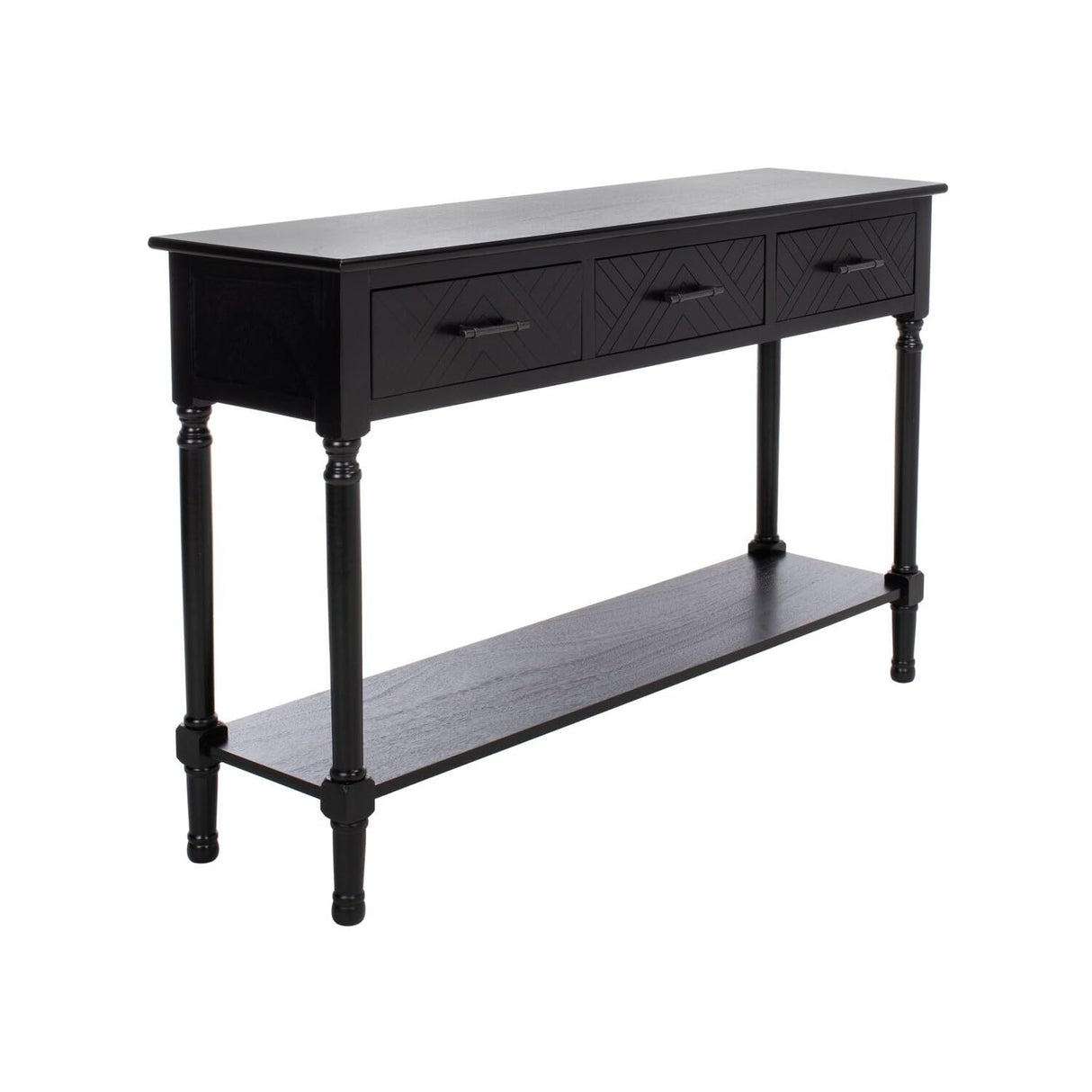 Collection Peyton Black 3-Drawer Lower Shelf Console Table CNS5705B