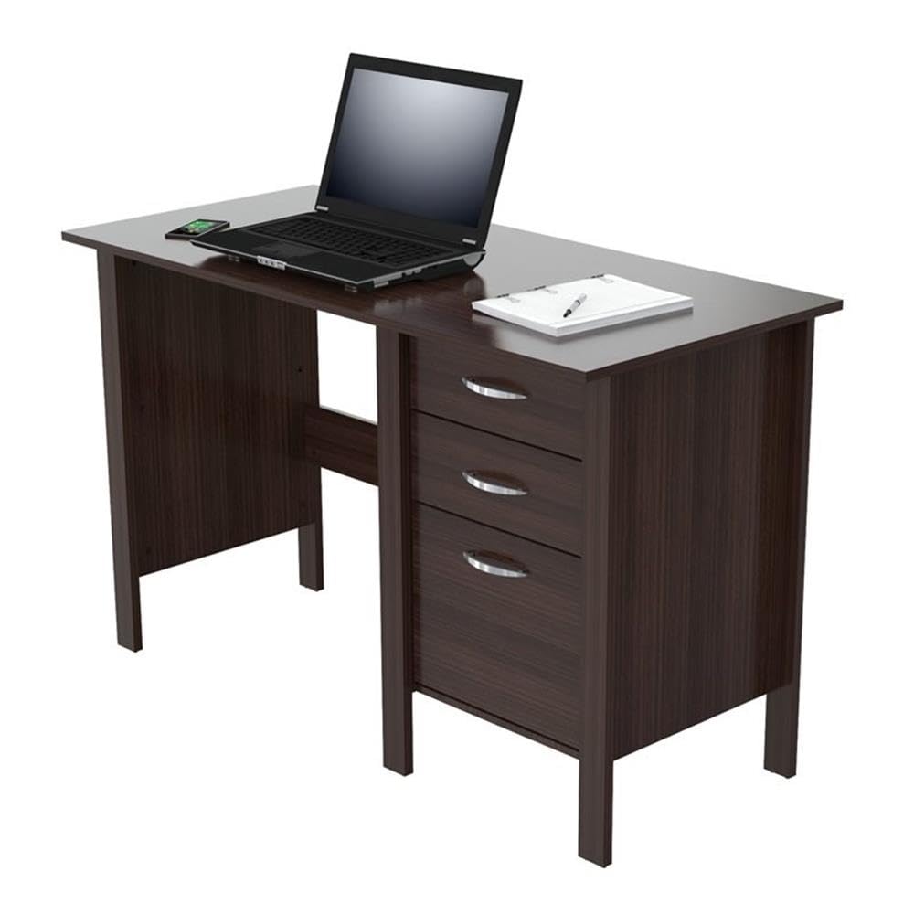 29.53" H x 47" W x 51.5" D, Espresso/Wenge Writing Desk