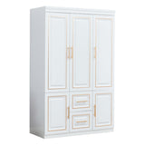 Closet with Doors Armoire Wardrobe Closets Wood Cabinet White Storage Closet