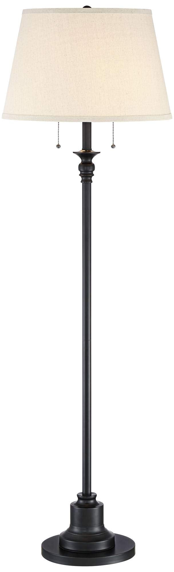 Spenser Traditional Floor Lamp Standing Exquisite 58" Tall Oiled Bronze Brown