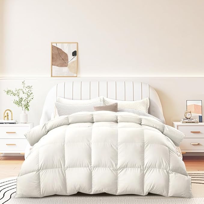 Kapok Down Comforter King Size, Recycled White Down and Kapok Blended