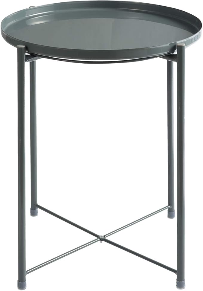 Tray Metal End Table, Sofa Table Small Round Side Tables