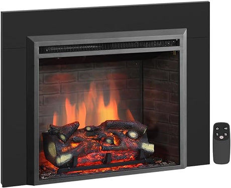 Western Electric Fireplace Insert with Fire Crackling Sound