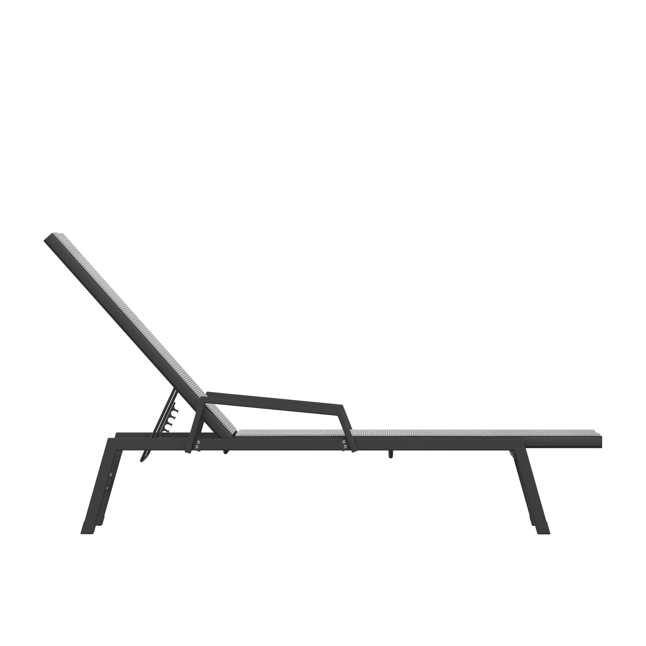 Brazos Adjustable Chaise Lounge Chair with Arms