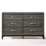 Valdemar Metal and Wood Bedroom Dresser in Weathered Gray