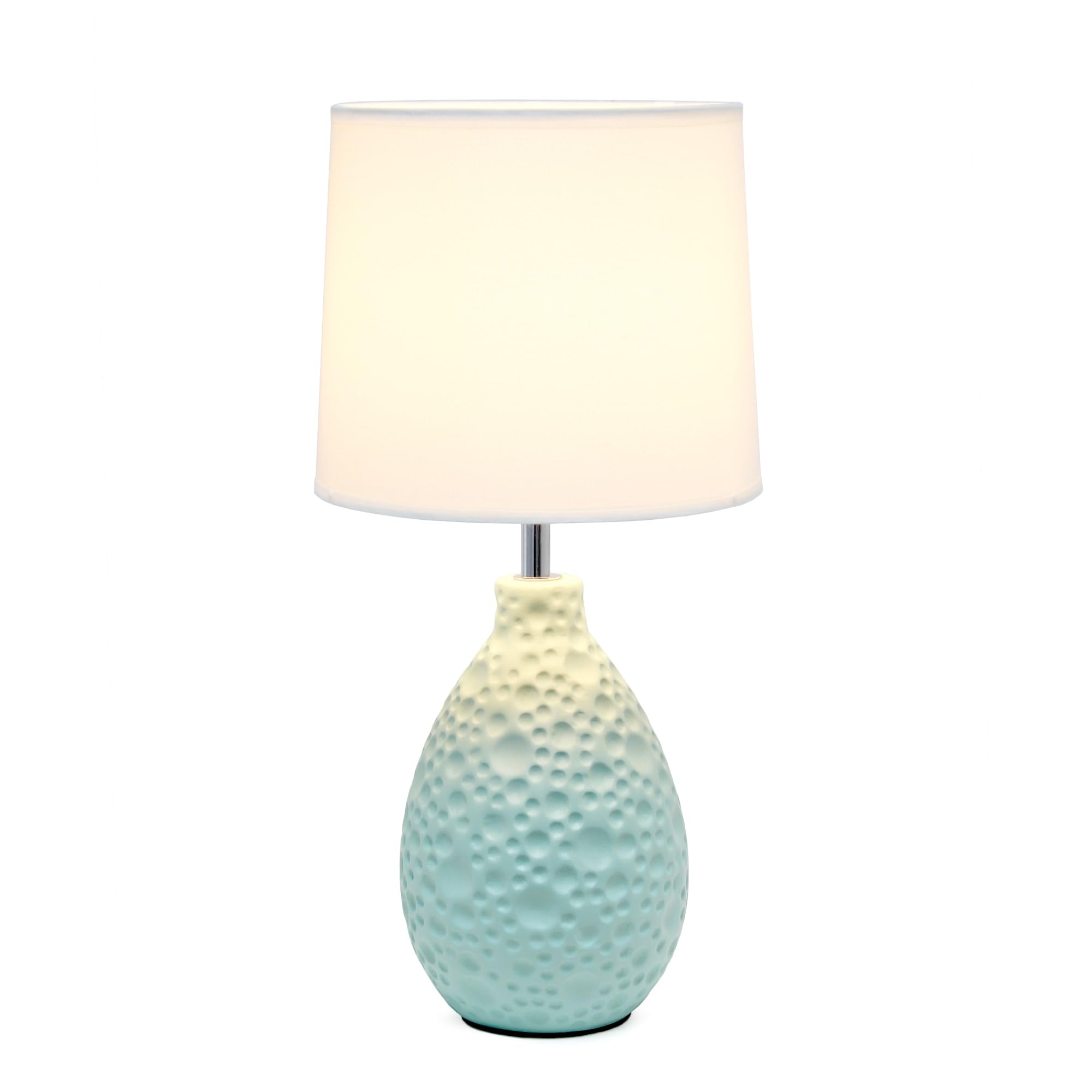 Rages LT2003-BLU Simple Designs Textured Stucco Ceramic Oval Table
