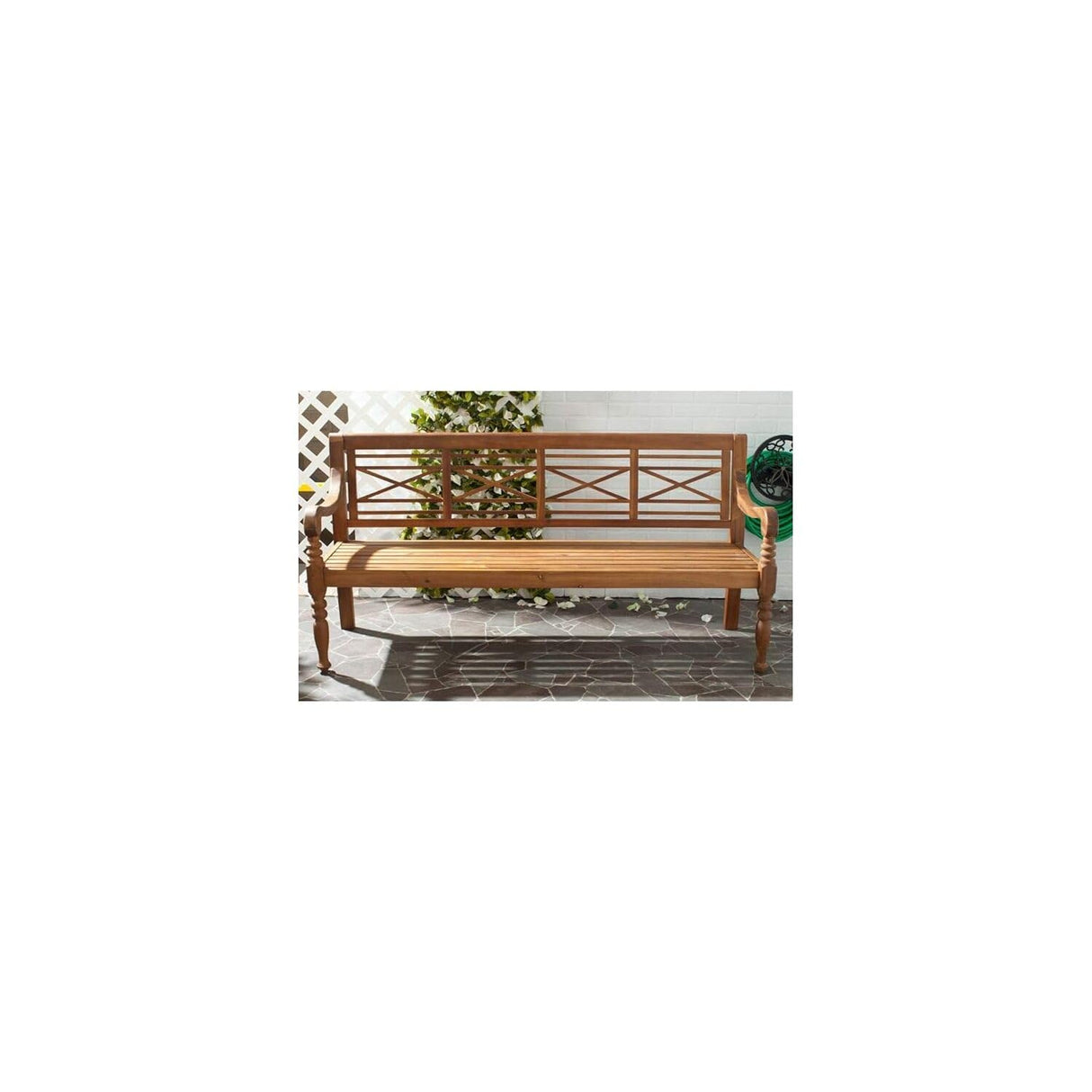 Patio Collection Martin Adirondack Acacia Wood Bench, Natural