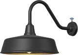 21 Inch Large Outdoor Gooseneck Barn Lights from Dusk to Dawn, Extended Arm Classic