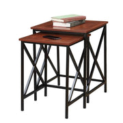 2 Piece Nesting End Table Set in Cherry