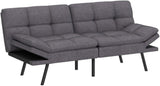 Couch,Convertible, Memory Foam Sleeper, Adjustable Modern Loveseat,Futon