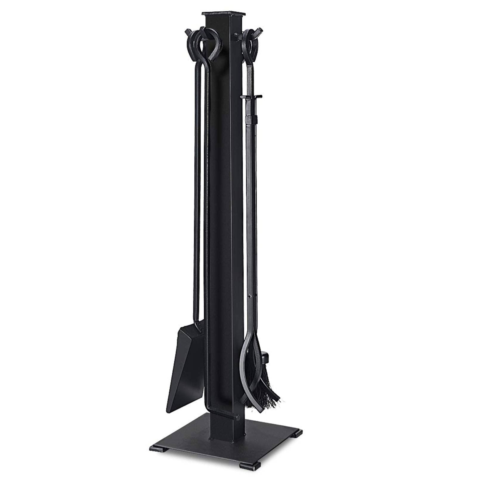 5 Piece Fireplace Tools Set, Modern Wrought Iron Fireplace Accessories with Poker, Shovel