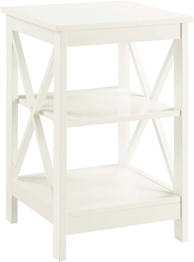 Oxford End Table with Shelves, Gray