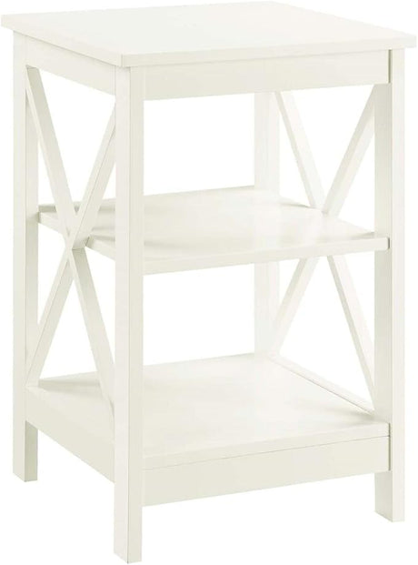 Oxford End Table with Shelves, Sea Foam Blue