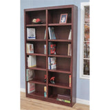 2-Piece 12-Shelf Traditional Wood Double Wide Bookcase Set