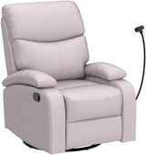 Swivel Rocker Recliner Chair for Adults, Rocking Recliner Chair, Rocker Recliners for Small Spaces, Manual Recliner Lazyboy Single Sofa for Living Room, Nursery, RV, Beige