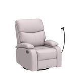 Swivel Rocker Recliner Chair for Adults, Rocking Recliner Chair, Rocker Recliners for Small Spaces, Manual Recliner Lazyboy Single Sofa for Living Room, Nursery, RV, Beige