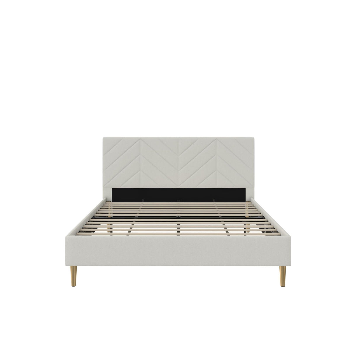 DHP Andrea Tufted Upholstered Platform Bed, Queen, Gray Linen