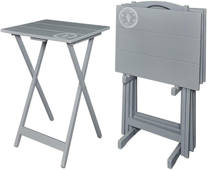 CompassPrint 5-Piece Folding Tray Table Set