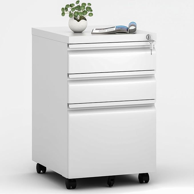 Garage Storage Cabinet with Doors and Shelves, Metal Storage Cabinet