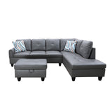 Modular Sectional Sofa Set, Oversized L Shaped Sofa Couch with Ottomans