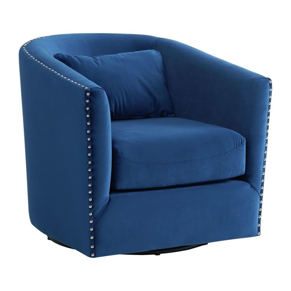 Alba Swivel Chair in Navy