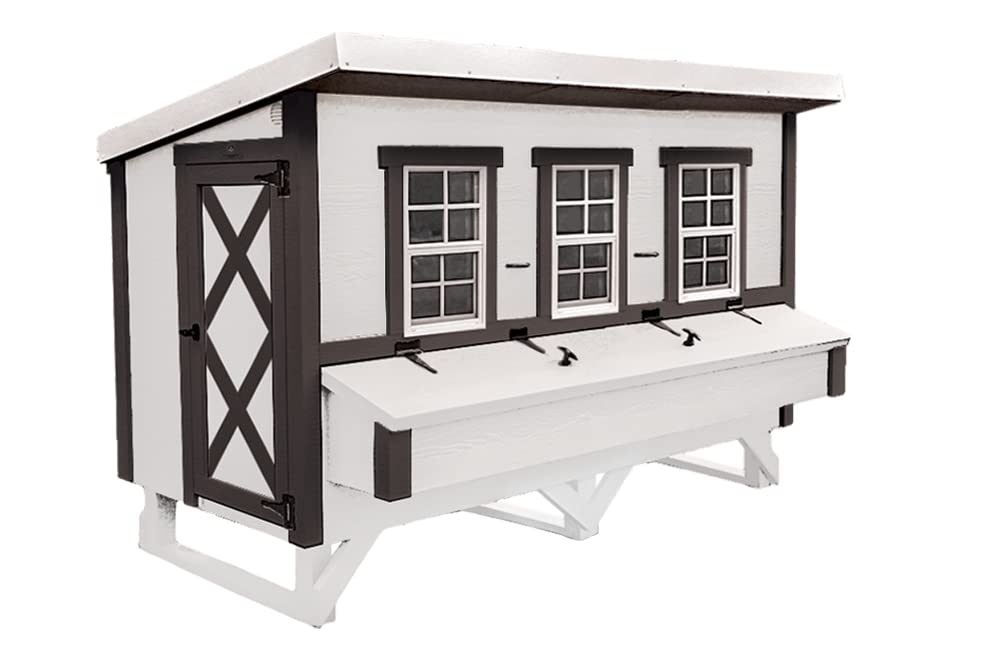Farmhouse XL Chicken Coop for Up to 20 Chickens - Nesting Box