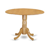 Dublin 5 Piece Kitchen Set for 4 Includes a Round Room Table with Dropleaf and 4 Dining Chairs,