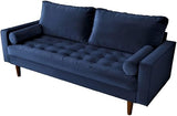 Womble Modern Velvet Upholstered Living Room Diamond Tufted Chesterfield Sofa