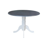 K05-42DP-C10-4 42 in. Dual Drop Leaf Table with 4 Splat Back Chairs-5 Piece Dining Set,