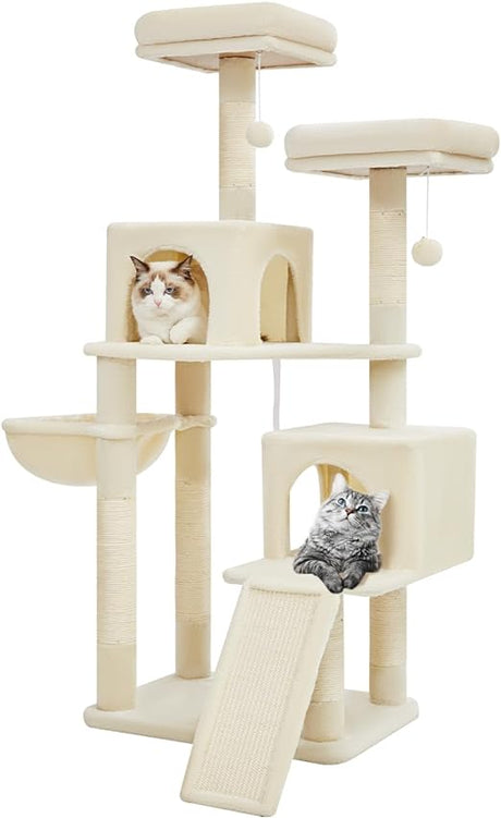 56.3-Inch Cat Tree, Cat Tower with Scratching Posts