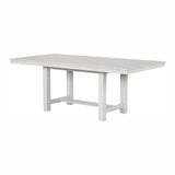 Chalen Farmhouse Wood 84-inch Rectangular Dining Table with Extendable Side Leaf