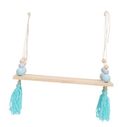 Nordic Decor Wall Shelves in Wooden Storage Shelves with Bead Decor for Bedroom