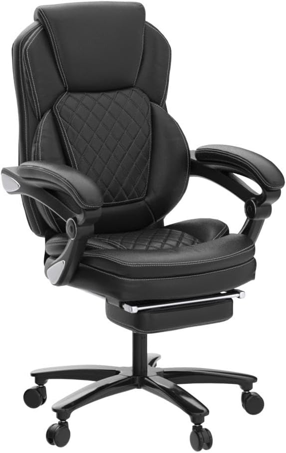 Big and Tall Home Office Desk Chairs for 400lb Heavy People, Ergonomic Reclining Chair