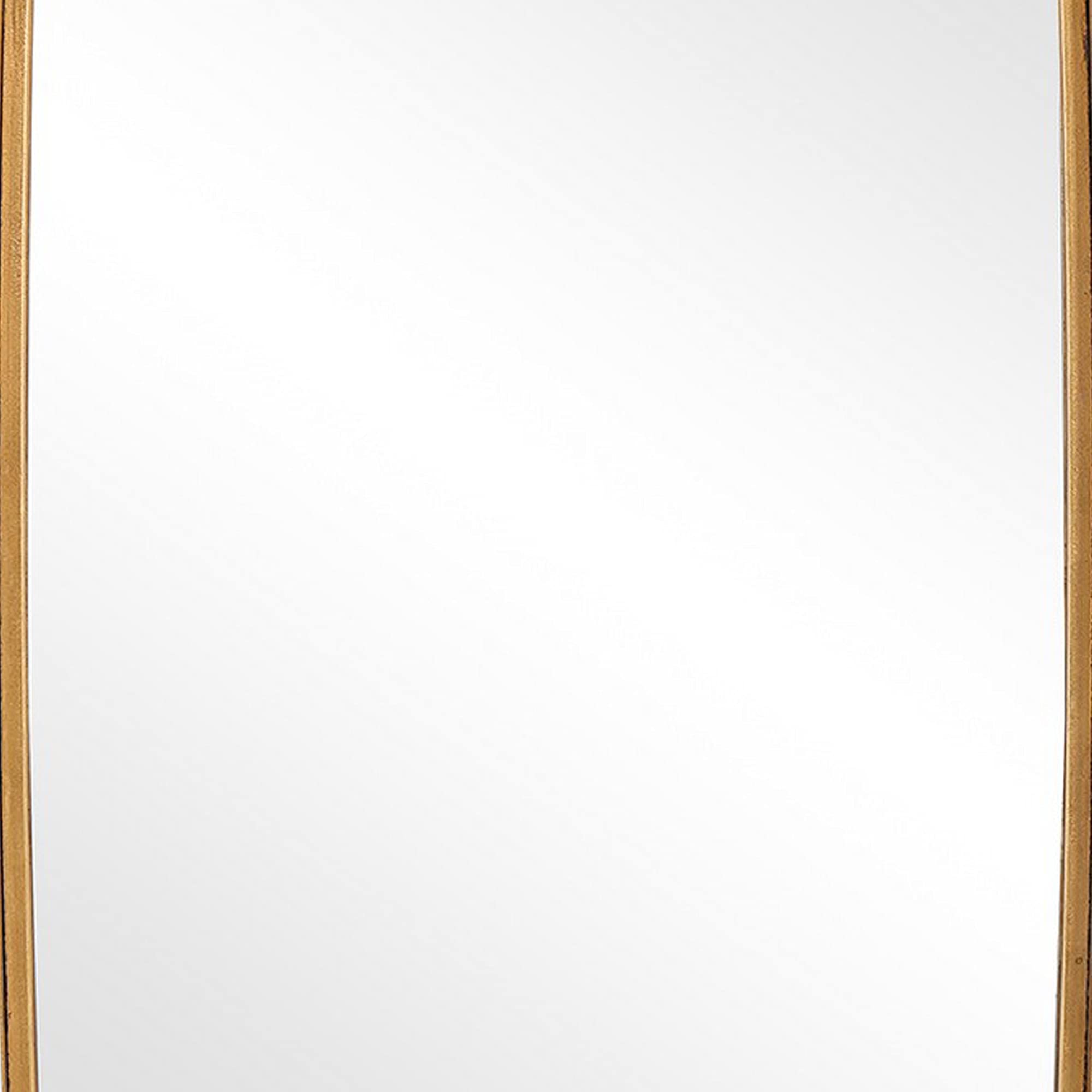 Full Length Metal Frame Contemporary Mirror, Gold