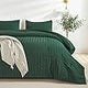 White Twin Size Comforter Set, 2 Pieces Bedding Comforter Sets (1 Seersucker Textured Comforter & 1 Pillowcase), Lightweight Microfiber Down Alternative Bed Set (66x90 inches)