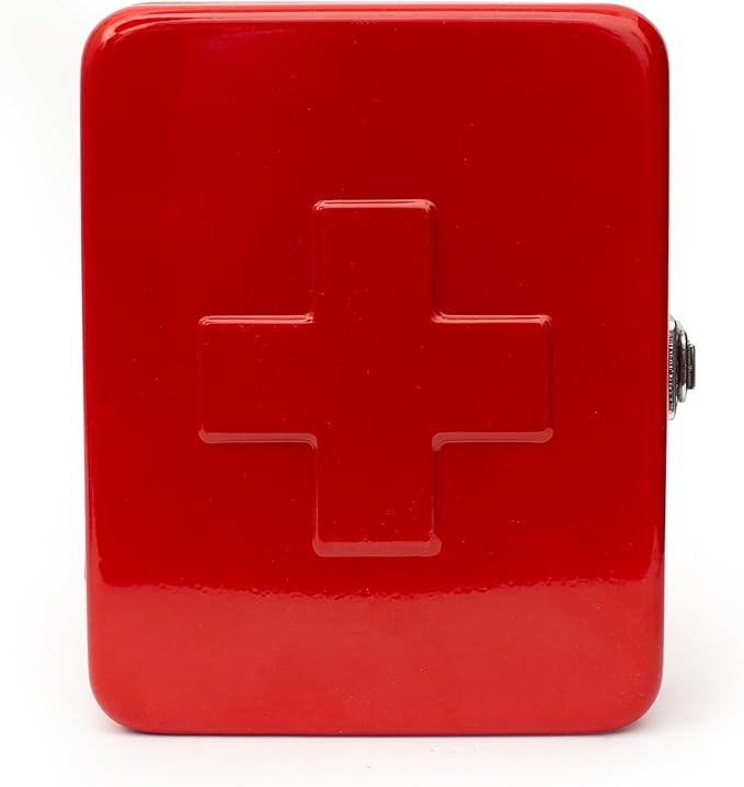 Empty Steel First Aid Kit Case – Multi-Purpose Medical Supply Organizer