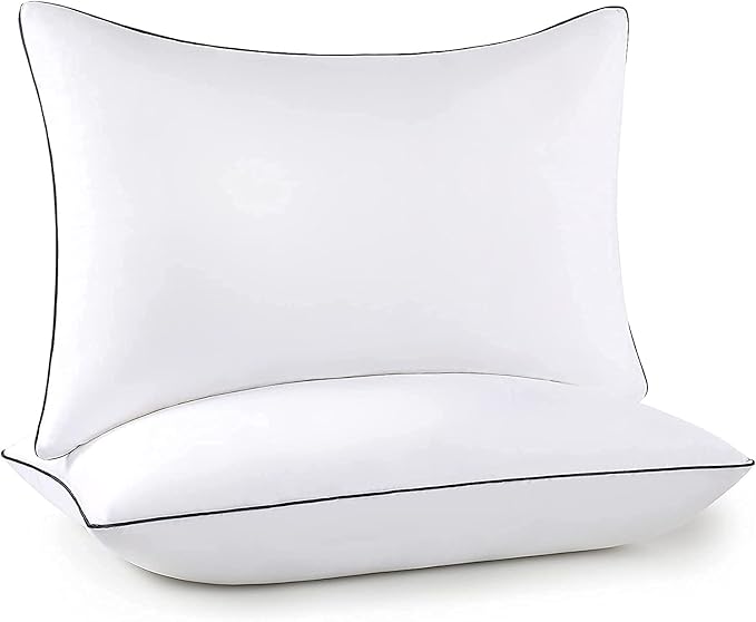 Bed Pillows for Sleeping 2 Pack, Queen Size Set of 2 for Side Back and Stomach Sleepers