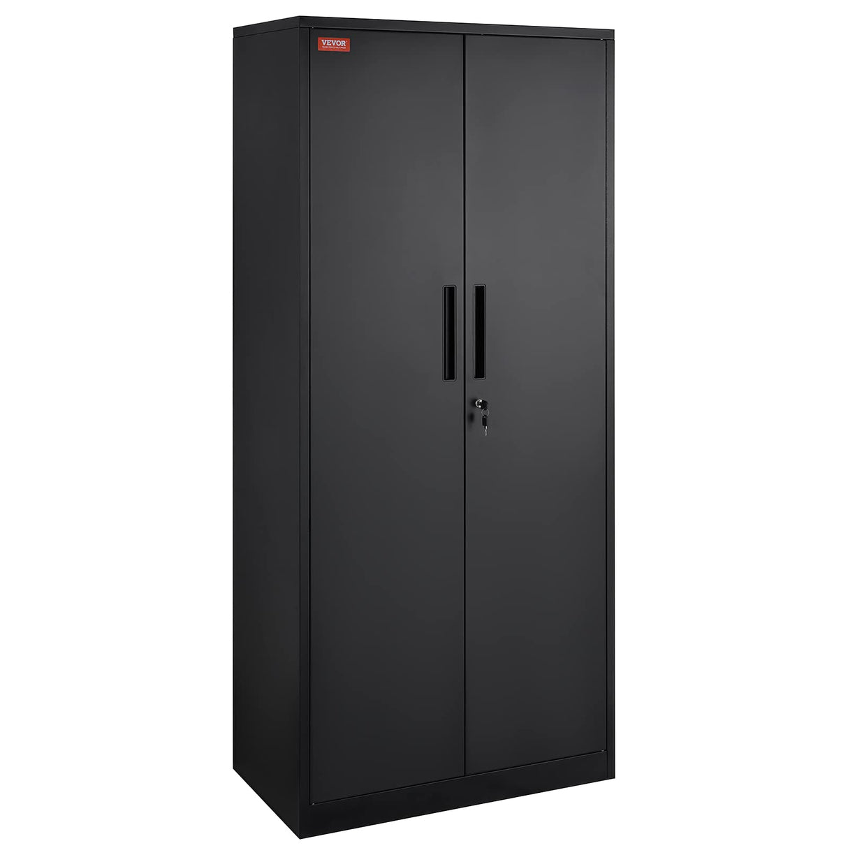 Metal Storage Cabinet, Steel Locking Storage Cabinet with 2 Magnetic Doors and 4